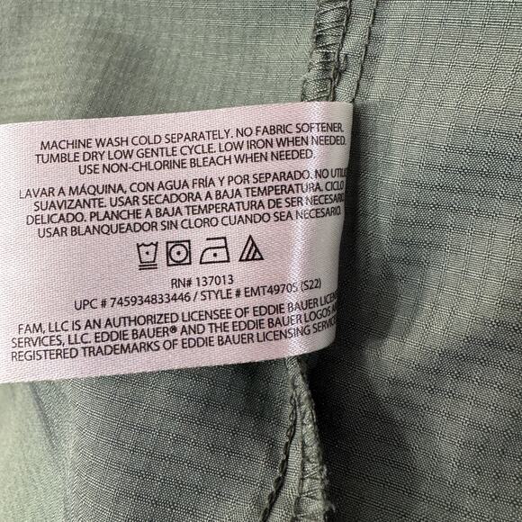 Eddie Bauer Mens X-Large Shirt Button-Up Short Sleeve Lightweight Quick-Dry - Picture 8 of 8